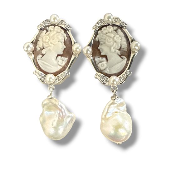 Earrings Mandile 1922 Woman Cammei  in Silver Conchiglia 2CEPC120413 - 2CEPC120413